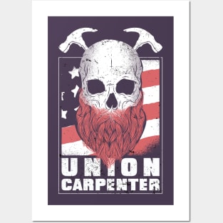 Union Carpenter | Bearded Skull Posters and Art